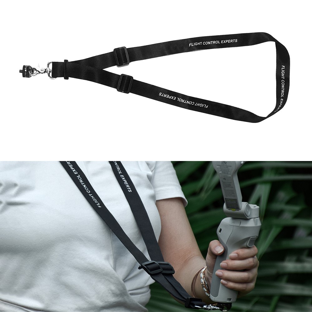 ZZCP5031/ZZCP5032 Handheld Gimbal Camera Safety Lanyard with Metal buckle Holder for Zhiyun Smooth 4 / Feiyu Vemble / DJI OM 4 - Black-1