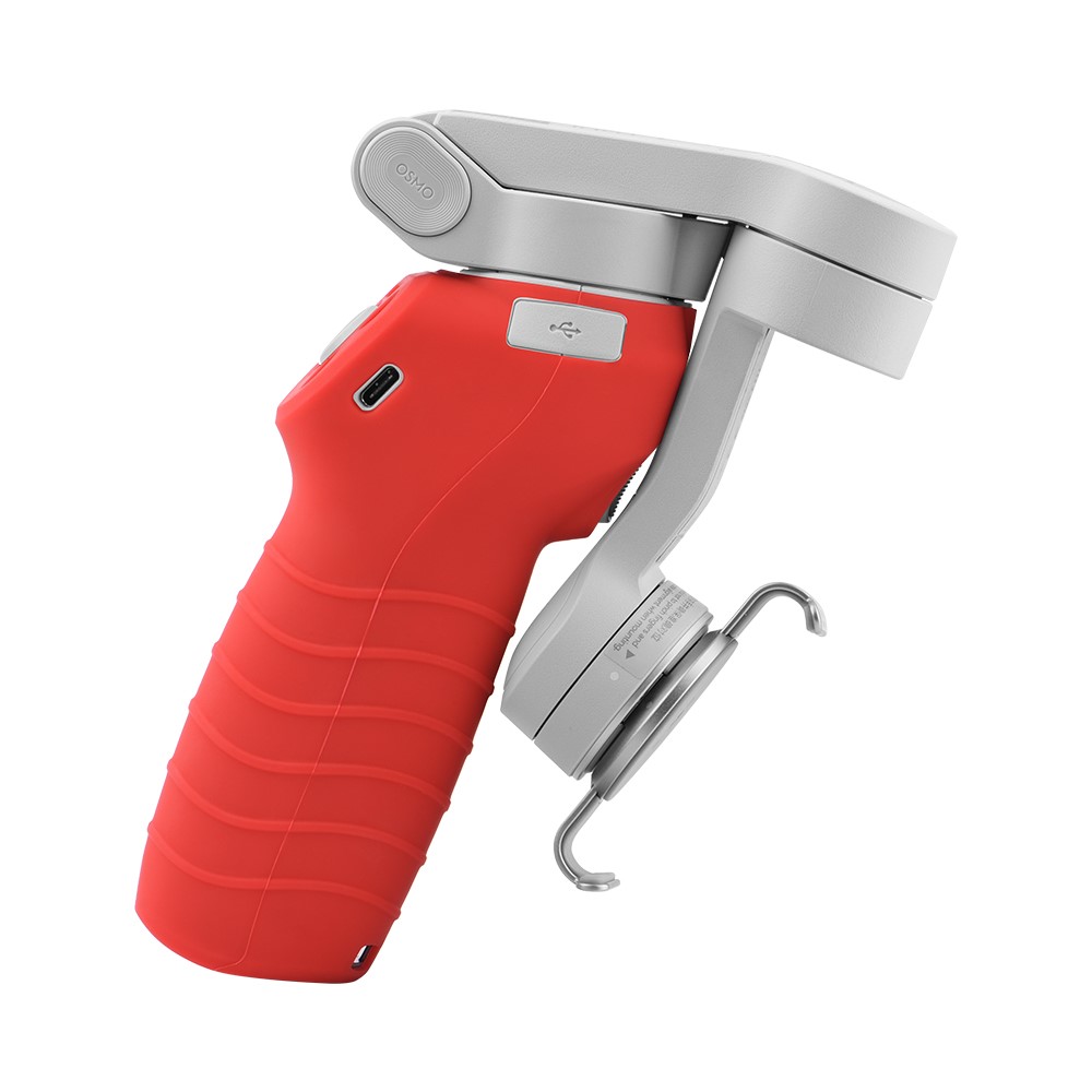 HSP6899 Silicone Handle Anti-scratch Cover Durable Case Sleeve Protector Gimbal Protective Accessories for DJI OM 4/Osmo Mobile 3 - Red-5