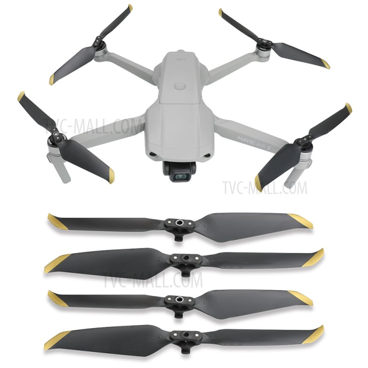 2 Pair 7238F de liberación rápida de bajo ruido hélices para DJI Mavic Air 2 oro