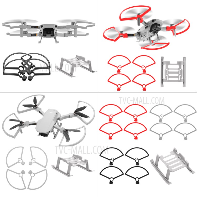 Blade Protector Ring Protective Cover + Landing Gear Extension for DJI Mavic Mini Drone - Black-5