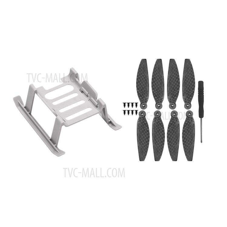 Landing Gear Extensions Leg + 2 Pairs Carbon Fiber Propeller Blade for DJI Mavic Mini Drone-2