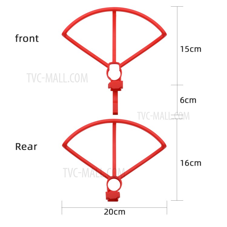 2 Pair Protection Rings + Propellers for HUBSAN ZINO H117S - Red/Black-3