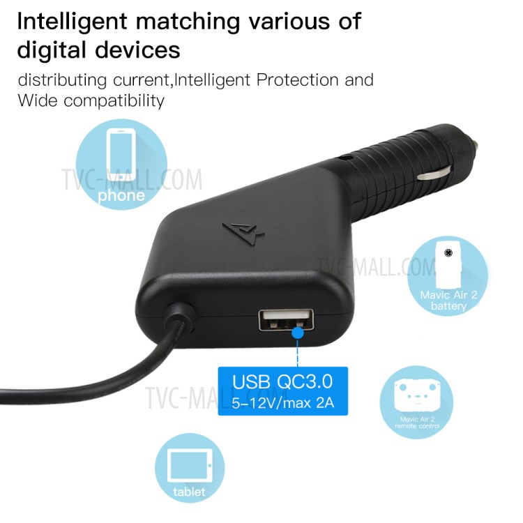 USB Port Car Charger for Mavic Air 2-5
