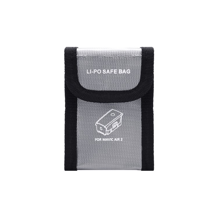 Silver Li-Po Battery Explosion Safety Protection Bag Para DJI Mavic Air 2 Dron, Tamaño: 11 x 5.5 x 7cm-2