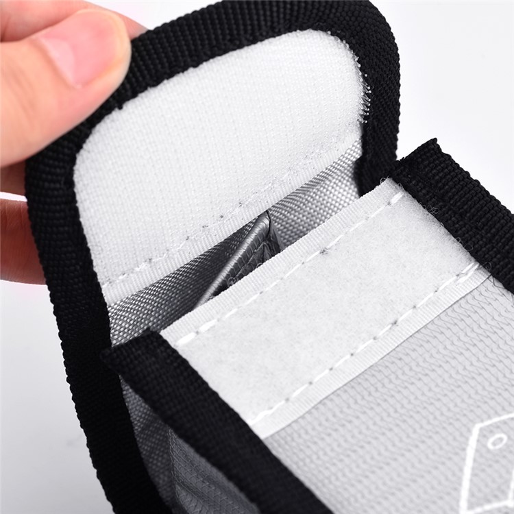 Silver Li-Po Battery Explosion-proof Safety Protection Bag for DJI Mavic Air 2 Drone, Size: 11 x 5.5 x 7cm-4