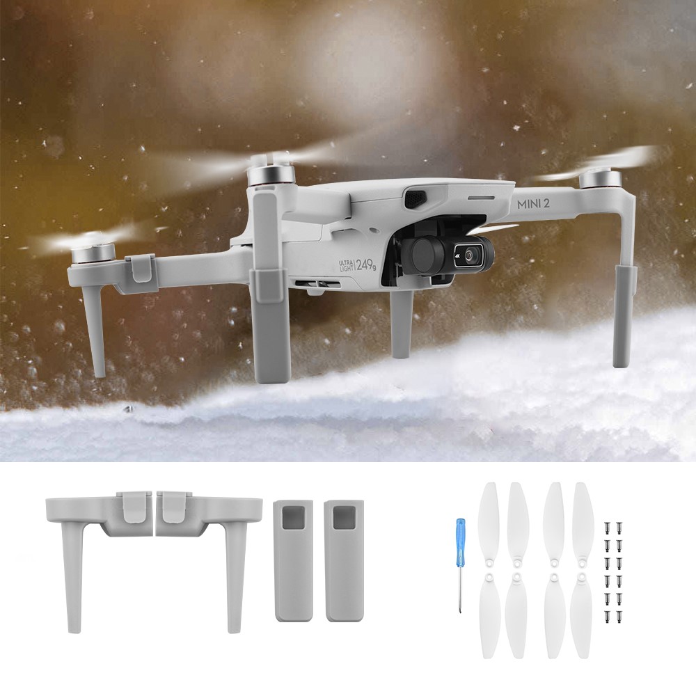 2-Piece Set White Propeller Landing Gear Stand for DJI Mavic Mini/Mini 2-6