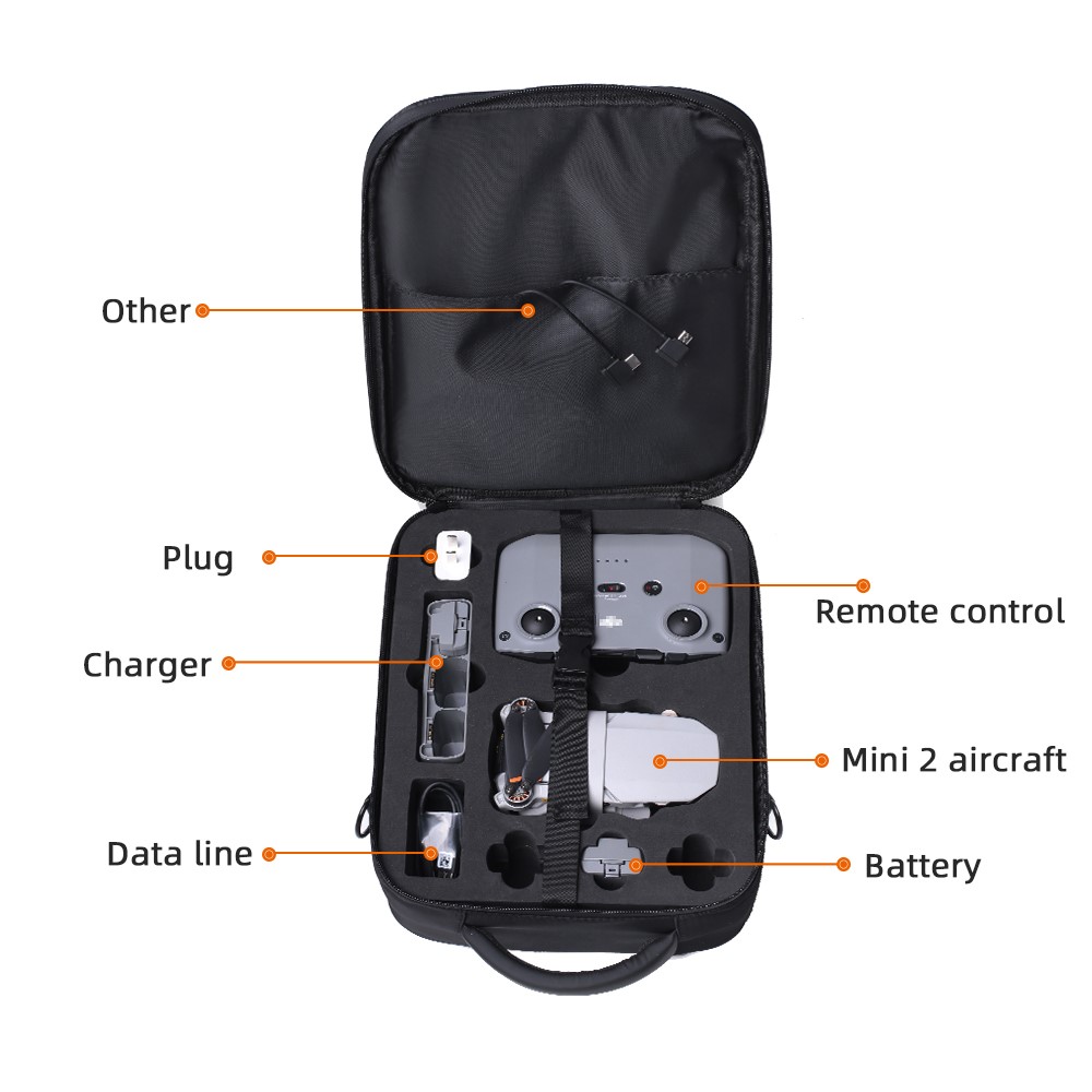 Drone Storage Shoulder Crossbody Bag UAV Protection Carrying Case Handbag Organizer (EWB8236) for Mavic Mini 2-2