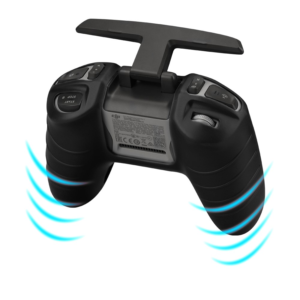 EWB8494_2+max2473 Soft Silicone Sleeve Anti-scratch Protective Cover with Lanyard for DJI FPV Combo Remote Controller - Black+Black-3