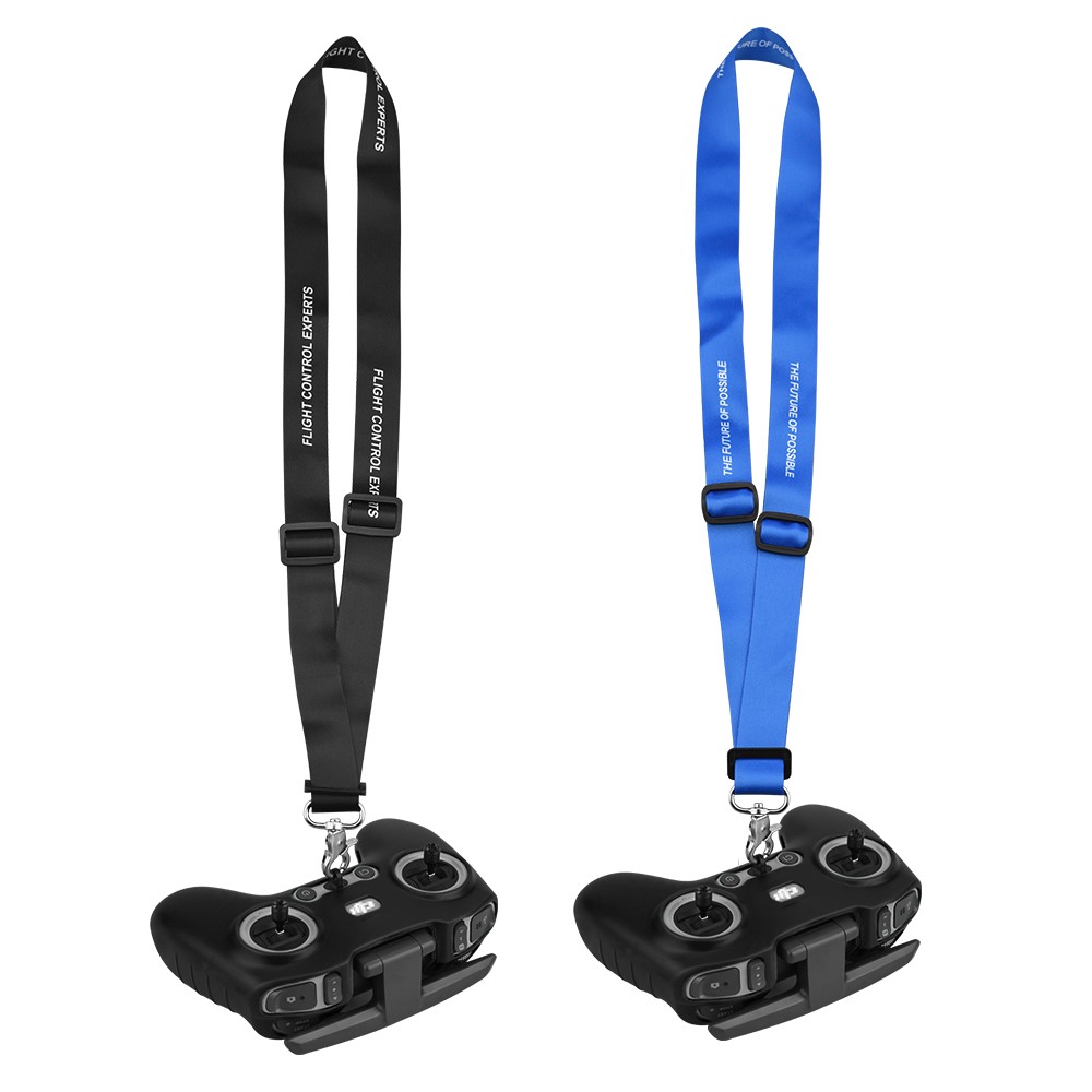 EWB8494_2+max2473 Soft Silicone Sleeve Anti-scratch Protective Cover with Lanyard for DJI FPV Combo Remote Controller - Black+Black-6