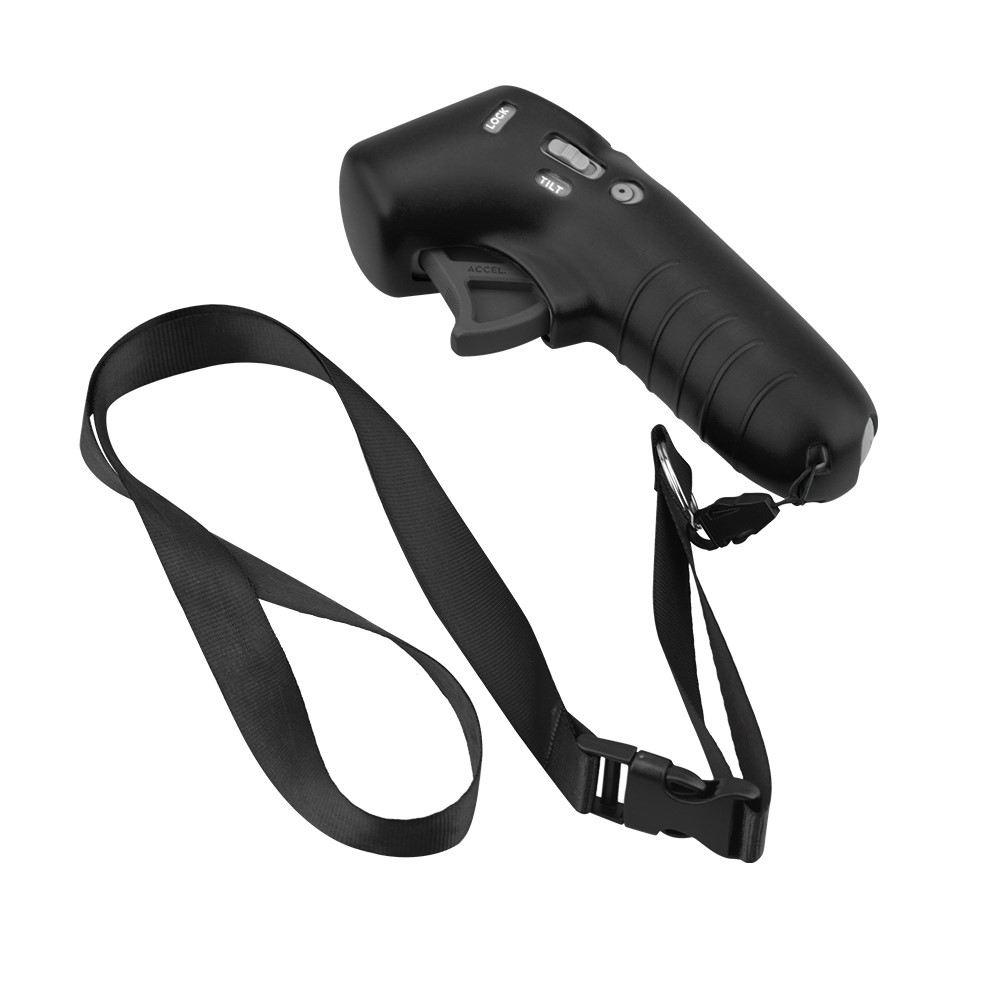 EWB8493_1+FL7395 Anti-scratch Silicone Sleeve Protective Cover with Lanyard for DJI FPV Combo Motion Controller - Black+Black-5
