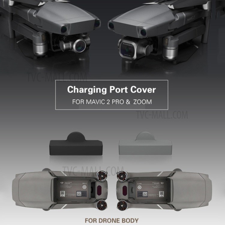SUNNYLIFE Silicone Dustproof Drone Body Protector Plug Cover Cap for DJI Mavic 2 Pro/Zoom - Black-2