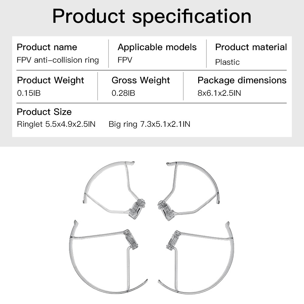 4pcs RCSTQ Propeller Protective Ring Quick Release Props Blades Guards for DJI FPV Drone Accessories-6
