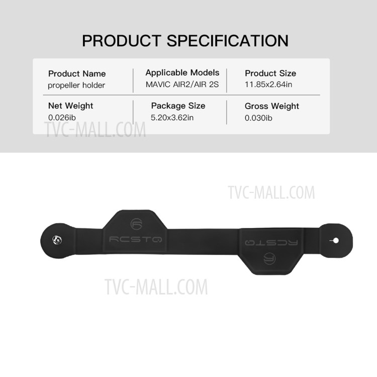 RCSTQ Propeller Fixing Strap Microfiber PU Belt for DJI Mavic Air 2 2S Drone-4