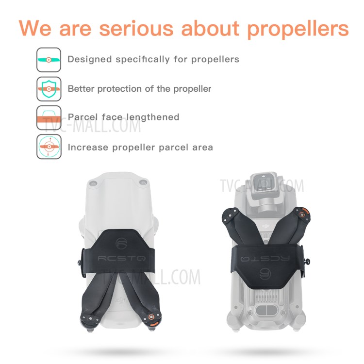 RCSTQ Propeller Fixing Strap Microfiber PU Belt for DJI Mavic Air 2 2S Drone-7