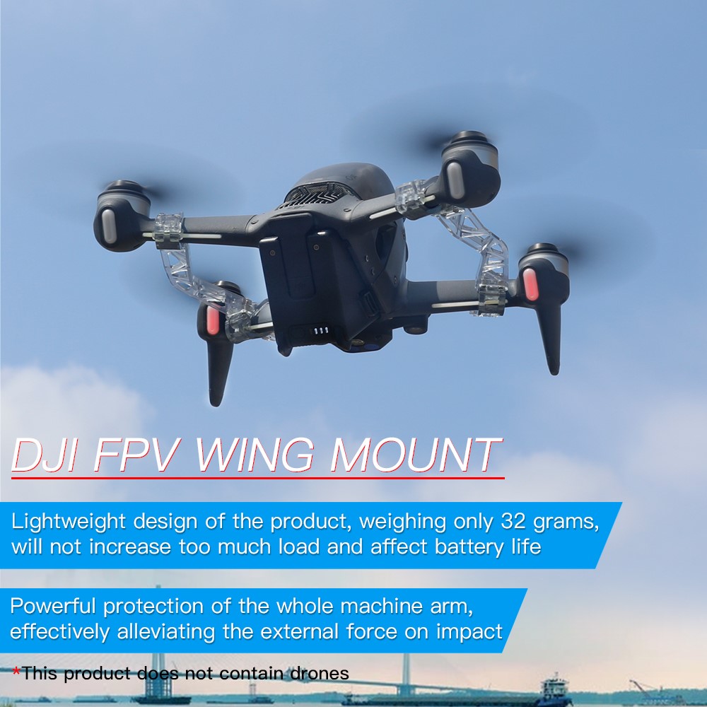 1 Pair RCSTQ Drone Arm Bracers Aircraft Arm Reinforcement Protector for DJI FPV-3