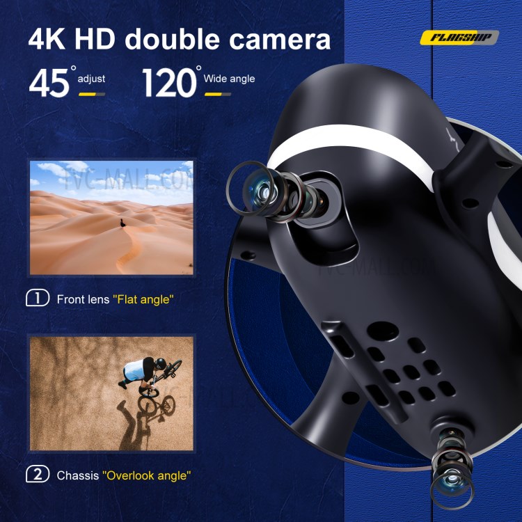 S88 4K HD Aerial Photos Mini Drone Quadcopter Optical Flow Positioning RC Plane with Dual Cameras Single Battery - Black-3