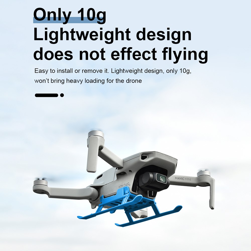 STARTRC 1109437 Foldable Drone Landing Gear ABS Anti-fall Landing Riser Stand for DJI Mini 2/Mini SE/Mavic Mini-7