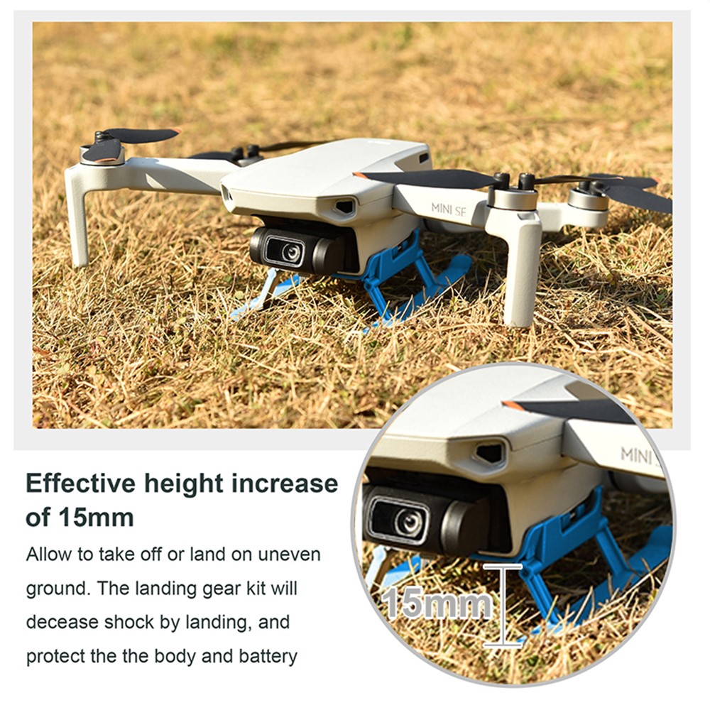 STARTRC 1109437 Foldable Drone Landing Gear ABS Anti-fall Landing Riser Stand for DJI Mini 2/Mini SE/Mavic Mini-8