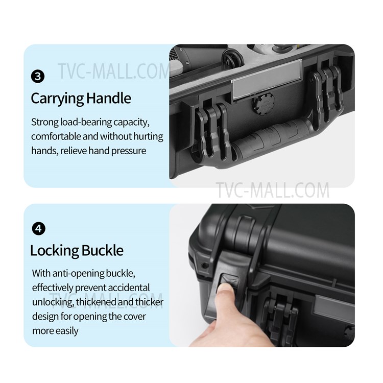 TELESIN DJ-BAG-013 Portable Waterproof Shockproof Dustproof Storage Box Tote Carrying Case for DJI FPV Drone Accessories-10