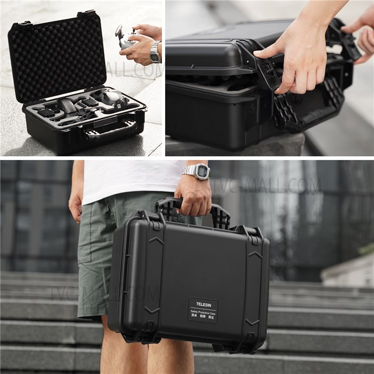 TELESIN DJ-BAG-013 Portable Waterproof Shockproof Dustproof Storage Box Tote Carrying Case for DJI FPV Drone Accessories-12