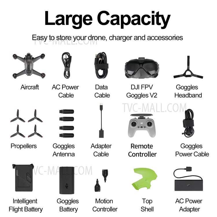 TELESIN DJ-BAG-013 Portable Waterproof Shockproof Dustproof Storage Box Tote Carrying Case for DJI FPV Drone Accessories-4