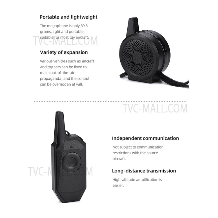 EWB8524 Wireless Speaker USB Charging Remote Control Loudspeaker Megaphone Drone Accessories-10
