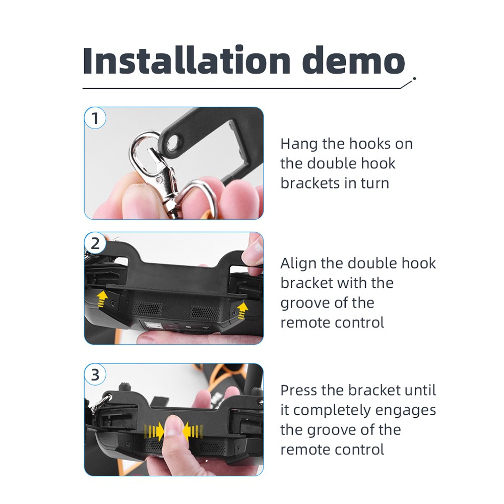 ZZCP8766 Wide Lanyard Neck Strap with Double Buckle for DJI Mavic 2/Pro/Mini/Air/Spark Remote Control-8