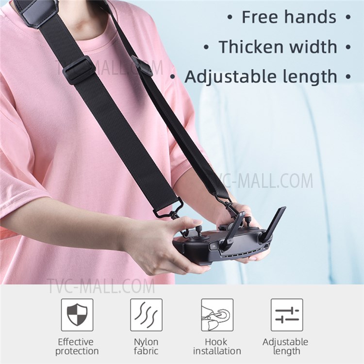 ZZCP8765 For DJI Mavic 2/Pro/Mini/Air/Spark Remote Control Wide Thick Lanyard Hanging Neck Strap with Double Buckle-2