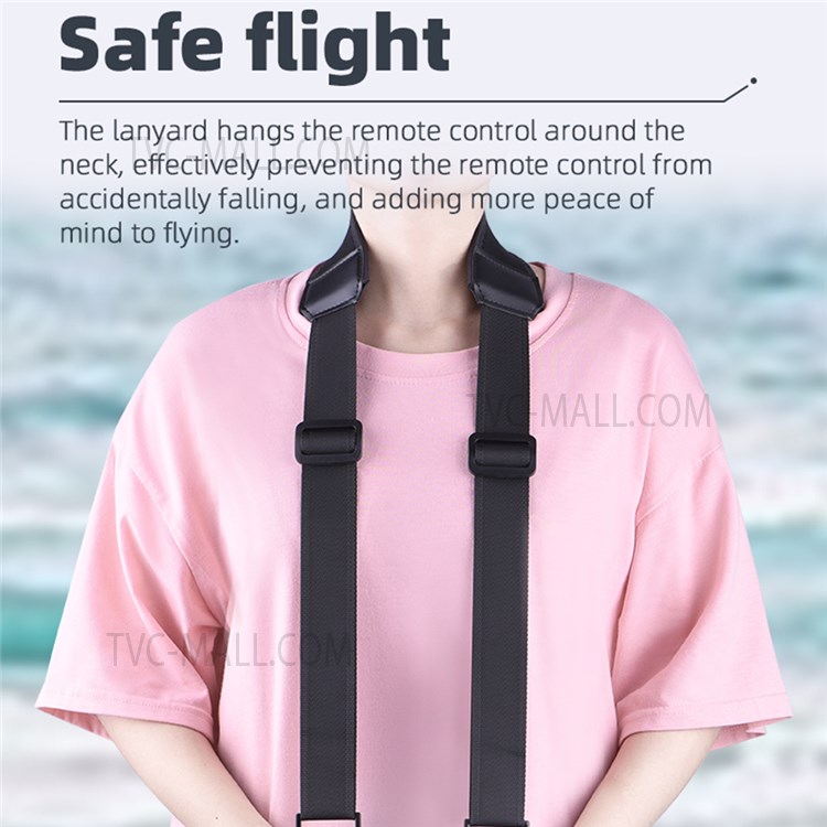 ZZCP8765 For DJI Mavic 2/Pro/Mini/Air/Spark Remote Control Wide Thick Lanyard Hanging Neck Strap with Double Buckle-5