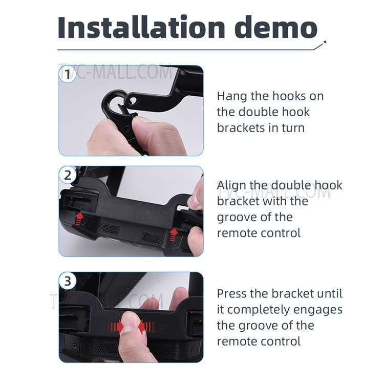 ZZCP8765 For DJI Mavic 2/Pro/Mini/Air/Spark Remote Control Wide Thick Lanyard Hanging Neck Strap with Double Buckle-8