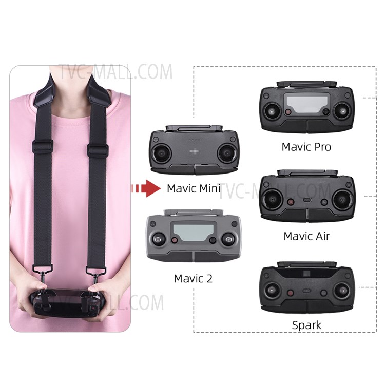 ZZCP8765 For DJI Mavic 2/Pro/Mini/Air/Spark Remote Control Wide Thick Lanyard Hanging Neck Strap with Double Buckle-9