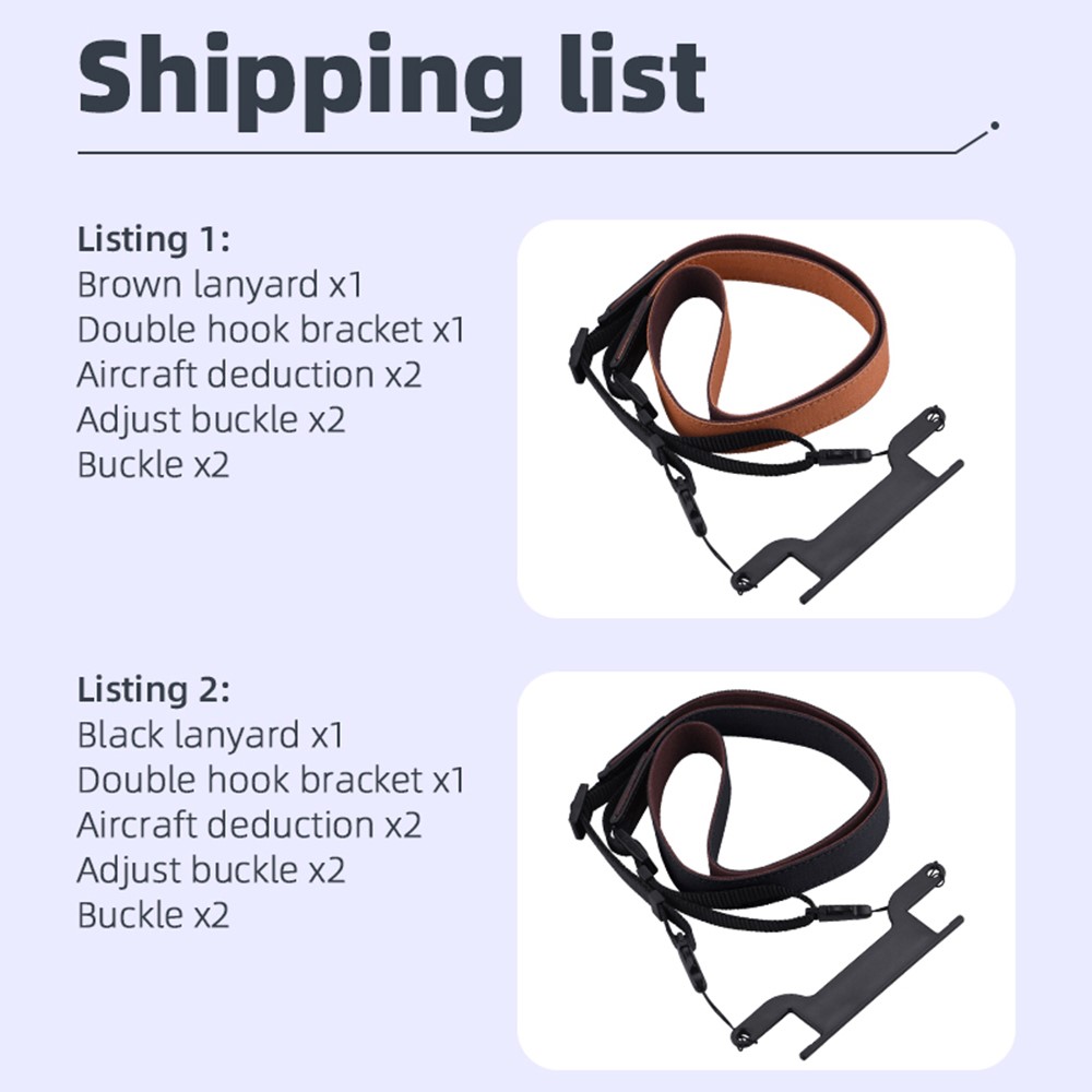 ZZCP8764 Dual-color Lanyard Necking Hanging Strap for DJI Mavic 2/Pro/Mini/Air/Spark Remote Control - Black-11