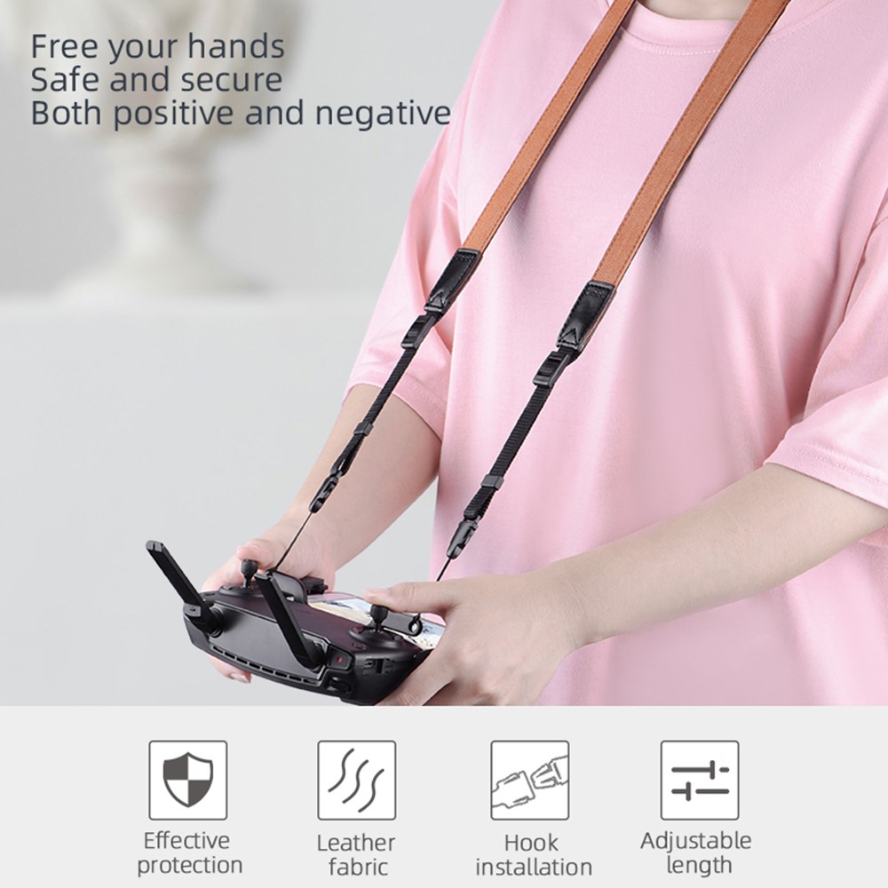 ZZCP8764 Dual-color Lanyard Necking Hanging Strap for DJI Mavic 2/Pro/Mini/Air/Spark Remote Control - Black-5
