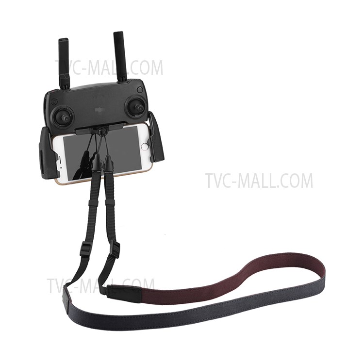 ZZCP8767 For DJI Mavic 2/Pro/Mini/Air/Spark Remote Control Lanyard Neck Strap with Bracket - Black-3