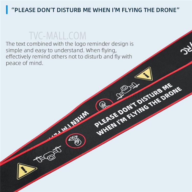 ZZCP8768 Lanyard Neck Strap with Hook Bracket for DJI Mavic 2/Pro/Mini/Air/Spark Remote Control - Black/Red Edge-12