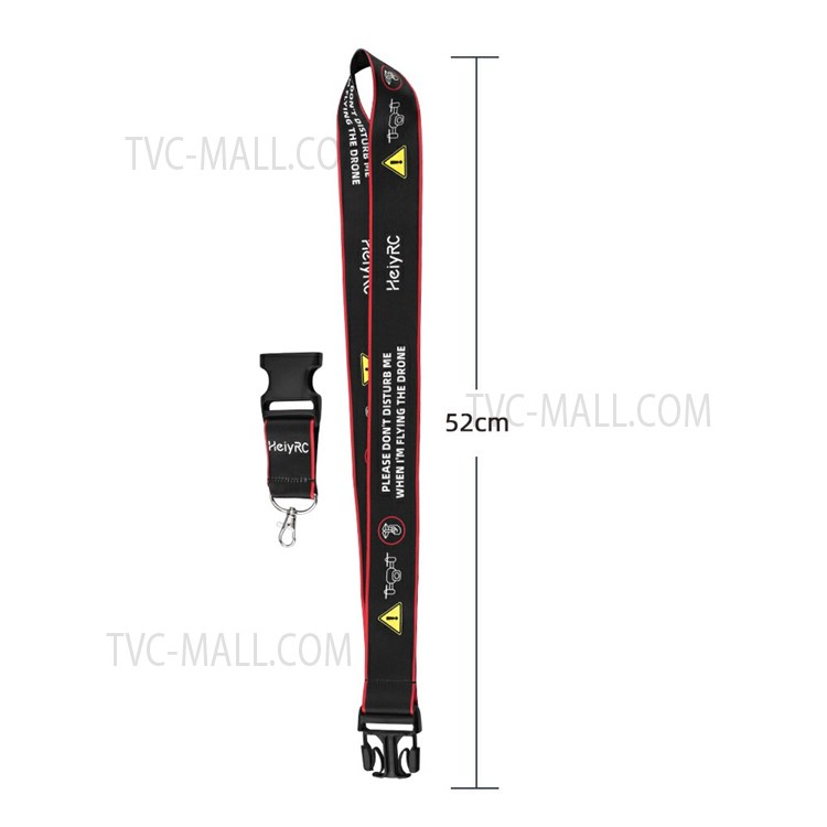 ZZCP8768 Lanyard Neck Strap with Hook Bracket for DJI Mavic 2/Pro/Mini/Air/Spark Remote Control - Black/Red Edge-13