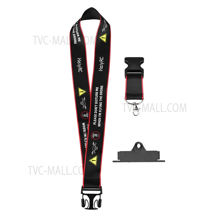 ZZCP8768 Lanyard Neck Strap with Hook Bracket for DJI Mavic 2/Pro/Mini/Air/Spark Remote Control - Black/Red Edge-2