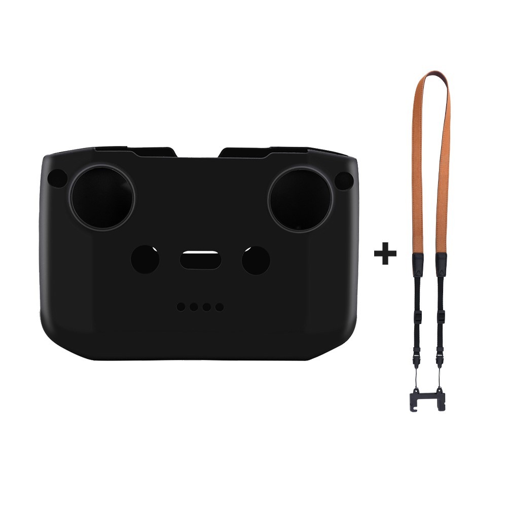 UTAIDU EWB8665_2+EWB7559_1 Dual-Color Strap Lanyard + Silicone Sleeve Protector for DJI Mavic Air 2/Air 2S/Mini 2 Remote Control - Black-2