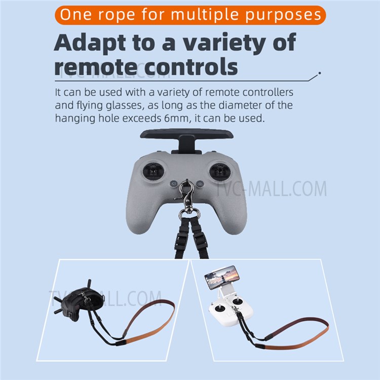 UTAIDU EWB8664 Dual-color Neck Lanyard Strap for DJI FPV Drone - Black-10