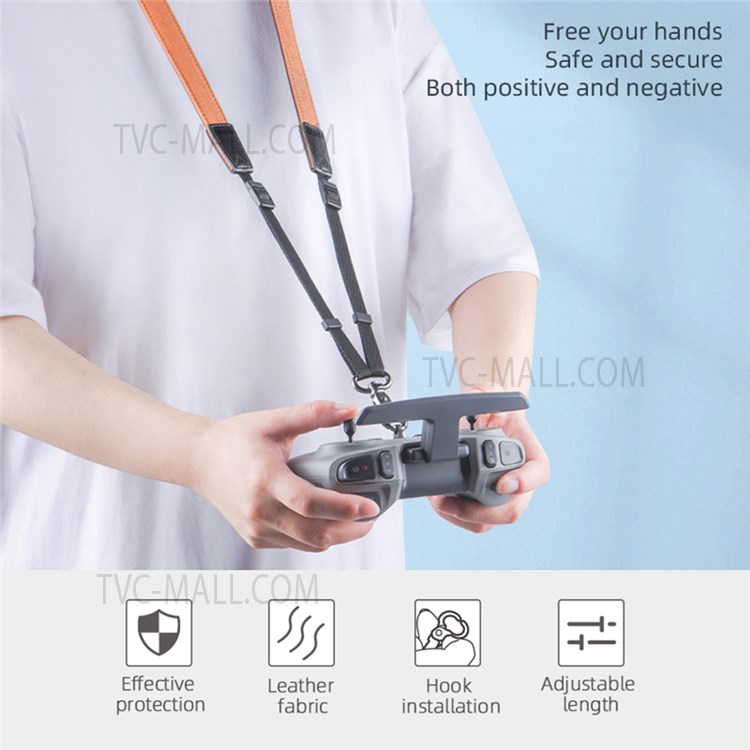 UTAIDU EWB8664 Dual-color Neck Lanyard Strap for DJI FPV Drone - Black-4