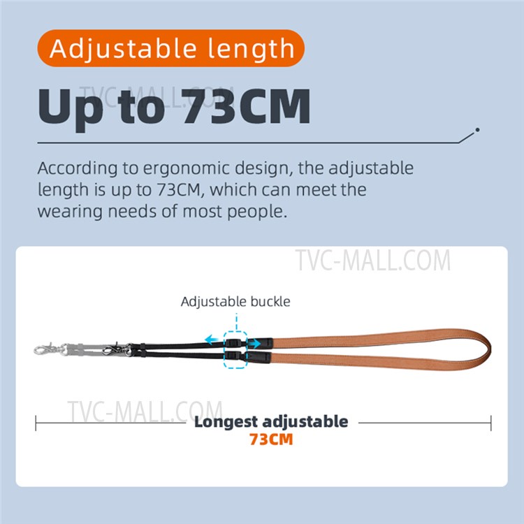 UTAIDU EWB8664 Dual-color Neck Lanyard Strap for DJI FPV Drone - Black-6