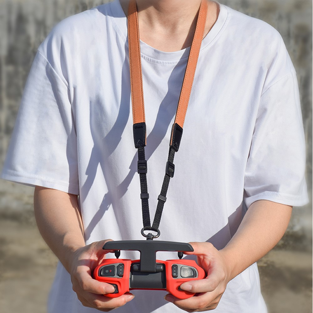 UTAIDU EWB8664_2+EWB8494_2 For DJI FPV Remote Control Lanyard Strap + Silicone Sleeve Protective Cover - Black-7