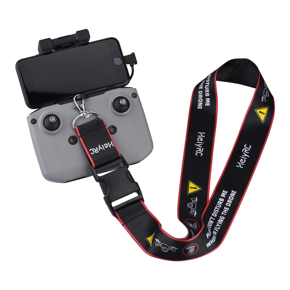 HEIYRC EWB8743 Adjustable Neck Strap Lanyard Shoulder Belt for Mavic Air 2/Air 2S /Mini 2 RC-N1 Remote Controller - Black Red Edge-2