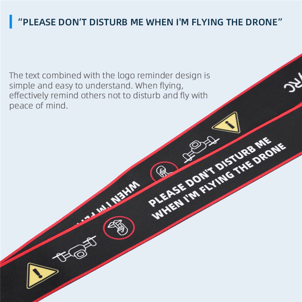 HEIYRC EWB8743 Adjustable Neck Strap Lanyard Shoulder Belt for Mavic Air 2/Air 2S /Mini 2 RC-N1 Remote Controller - Black Red Edge-6