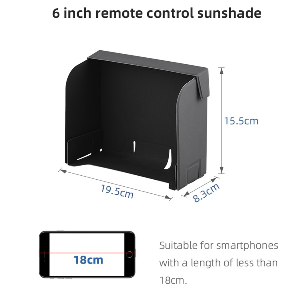 UTAIDU EWB8649 6-inch Universal Tablet Sun Hood Sunshade for for DJI Mavic Air 2/Air 2S/Mini 2-5