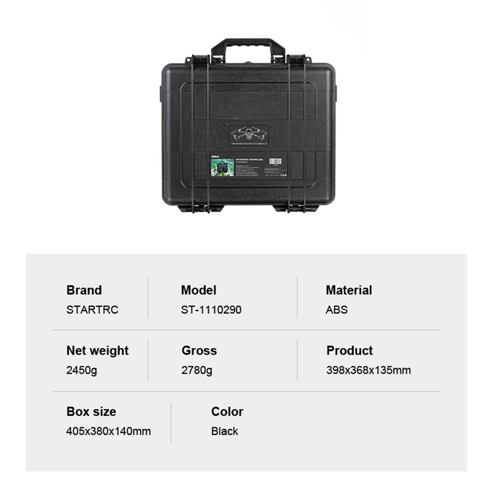 STARTRC 1110290 Portable Waterproof Sealed Storage Box Drop-proof Tote Carrying Case for DJI Mavic 3 Drone Accessories-3