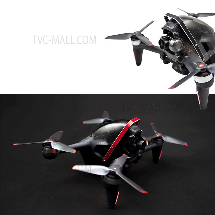 EWB8580 Aluminum Alloy Drone Top Protection Bar Bumper Guard for DJI FPV Combo - Red-5