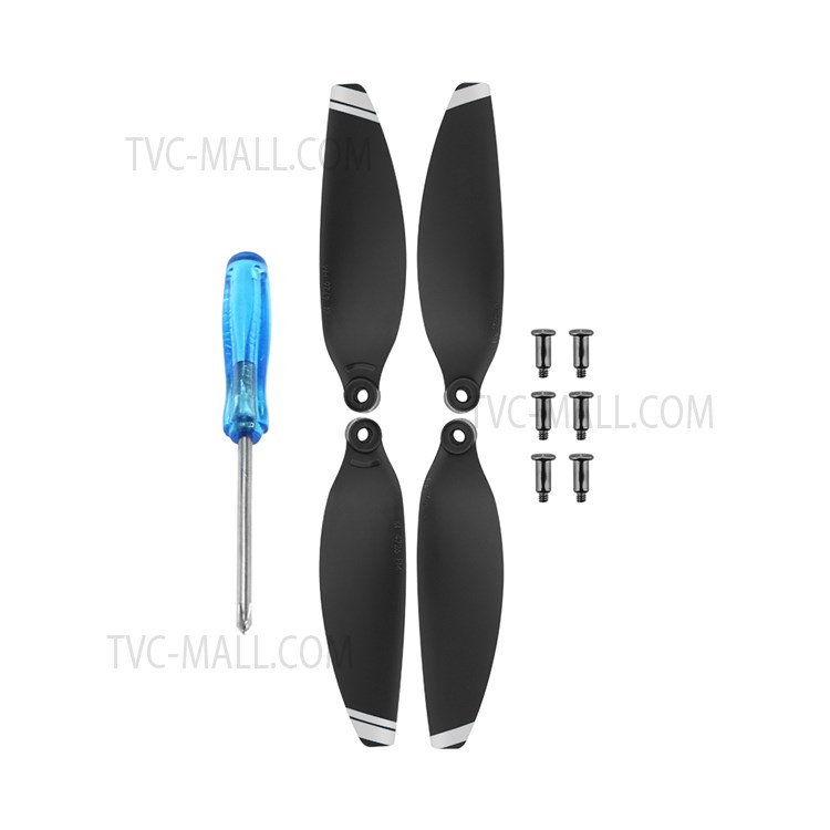 EWB8196_1 EWB8203_1 EWB8204_1 Quick Release Blade Propellers Replacement for DJI Mavic Mini 2 - Silver Edge-1