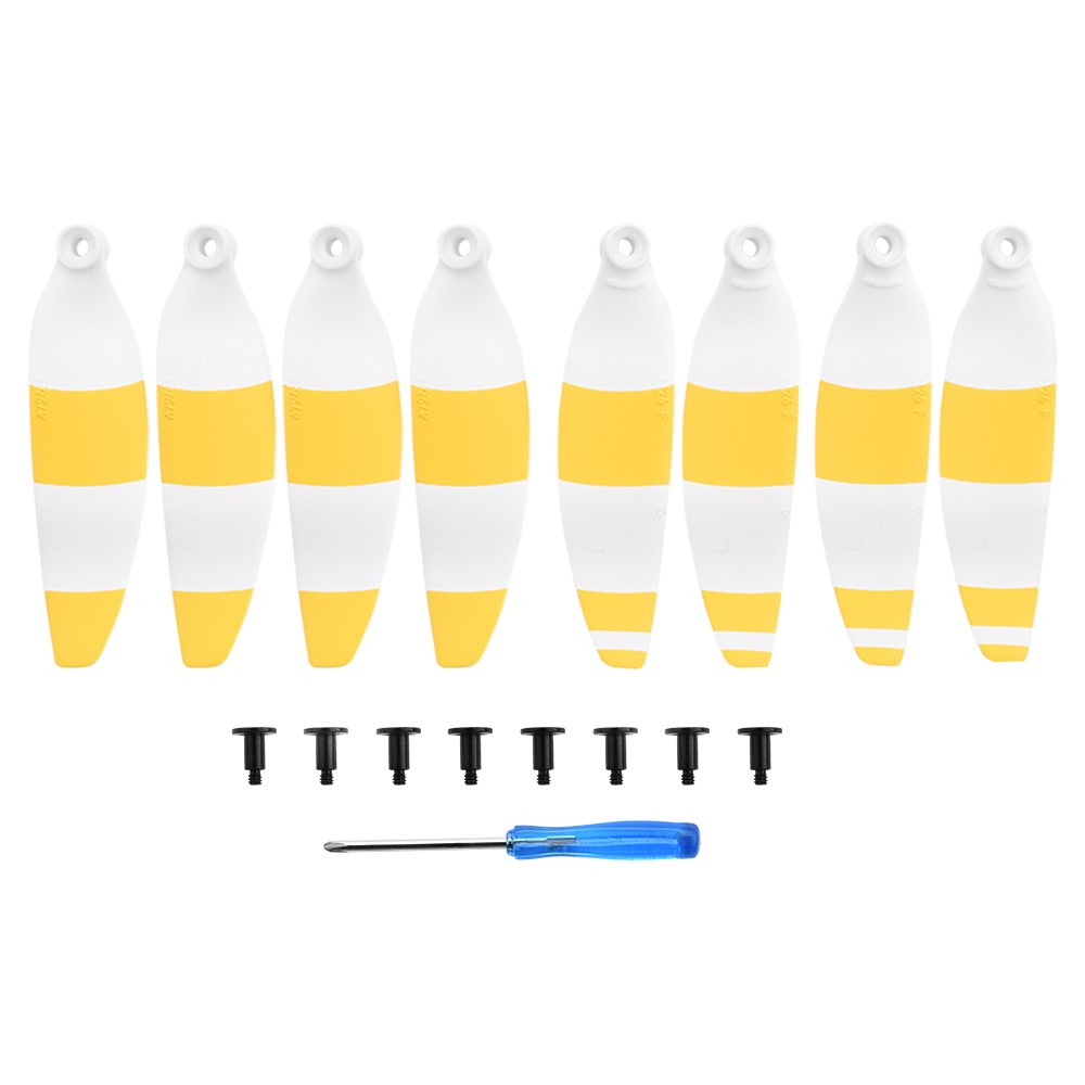 EWB8197_2 EWB8198_2 EWB8199_2 EWB8200_2 2 Paris 4726F Color Propellers Blades Props for DJI Mavic Mini/Mini 2/Mini SE - WhiteYellow-1