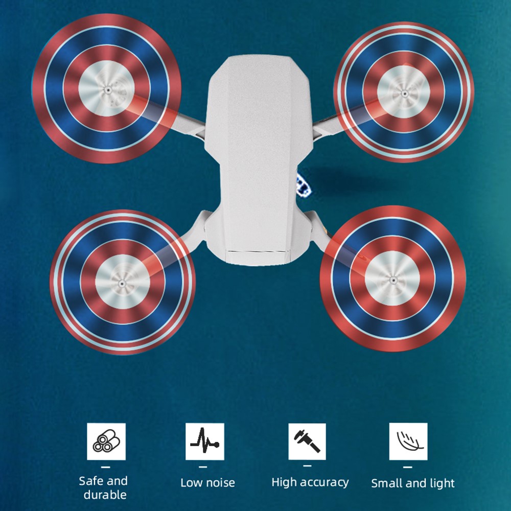 EWB8197_2 EWB8198_2 EWB8199_2 EWB8200_2 2 Paris 4726F Color Propellers Blades Props for DJI Mavic Mini/Mini 2/Mini SE - WhiteYellow-3